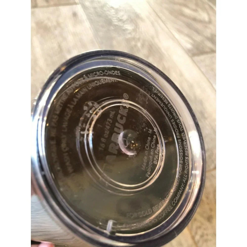 Starbucks Tumbler 16 oz‎ Silver Glitter Gradient Cold Coffee Cup Siren Logo